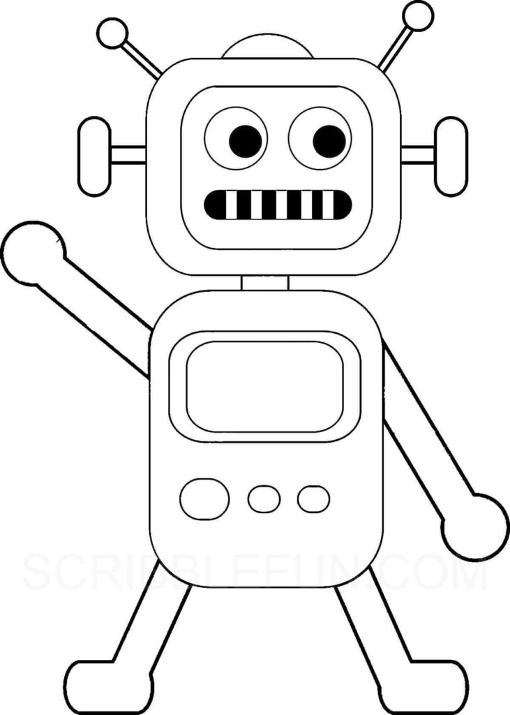 36 Free Robot Coloring Pages Printable