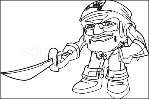 Tampa Bay Buccaneers Mascot Captain Fear coloring page