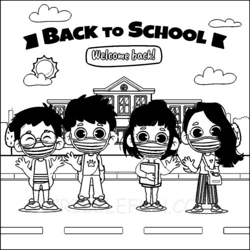 Back to school coloring page
