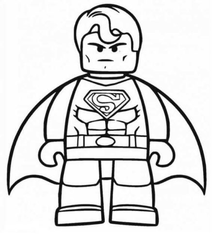 Lego Superman coloring page