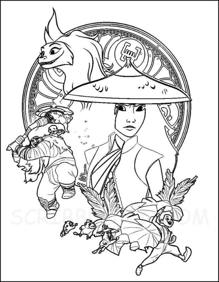 10 free raya and the last dragon coloring pages printable