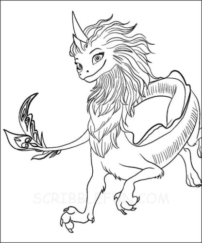 Sisu from Raya and the Last Dragon coloring page
