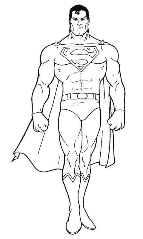 Stately Superman coloring page