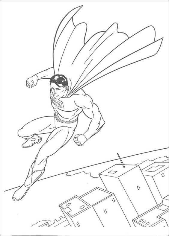 Superman coloring images