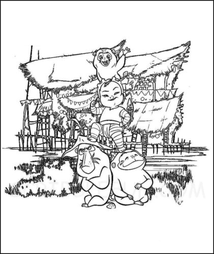 The Ongis and Little Noi coloring page