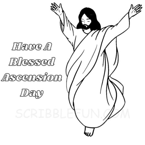 Ascension day coloring page