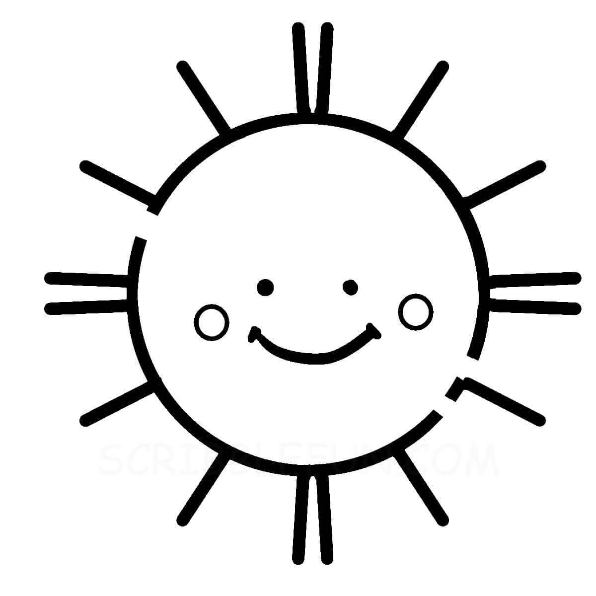 Free printable sun coloring pages