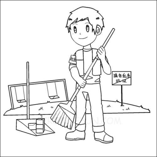Garbage collector coloring page