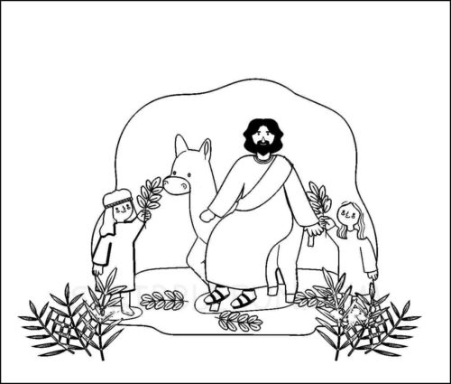 Palm Day coloring pages