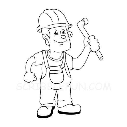 Plumber coloring page