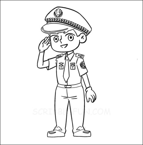 community helpers coloring pages female chef