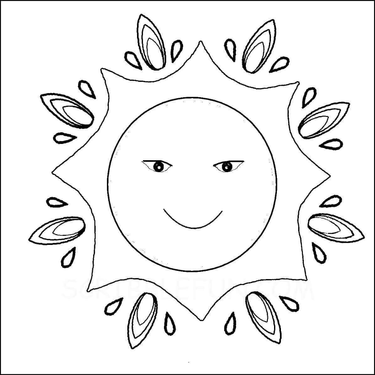 Sun goddess coloring page