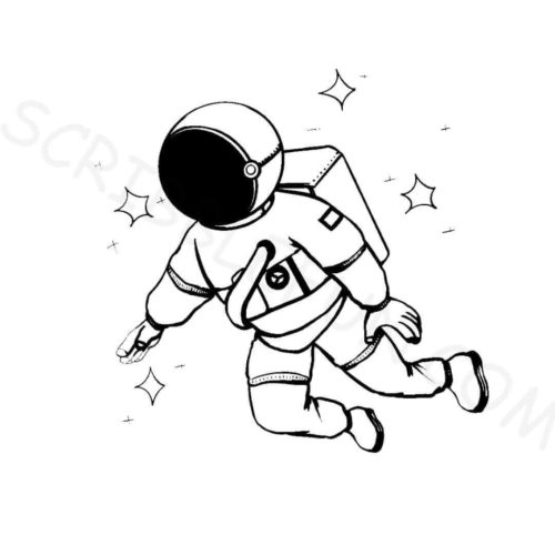 Astronaut colouring pages