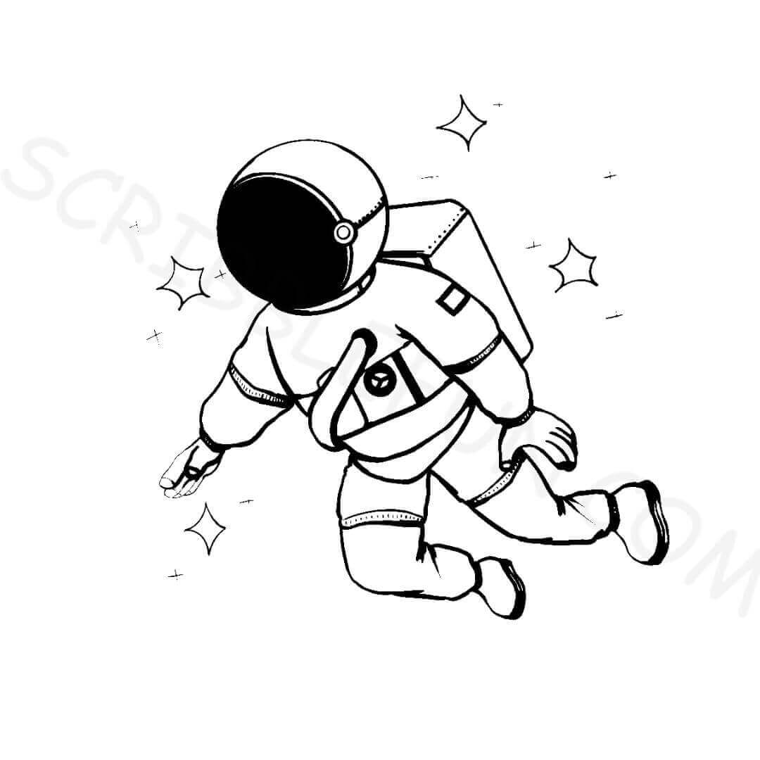Astronaut colouring pages