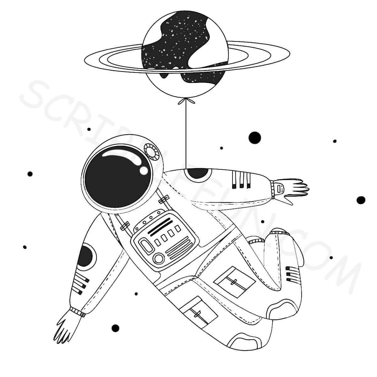Free printable spaceman coloring pages