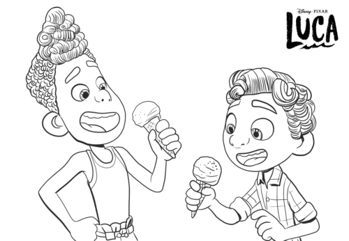 Alberto and Luca coloring page