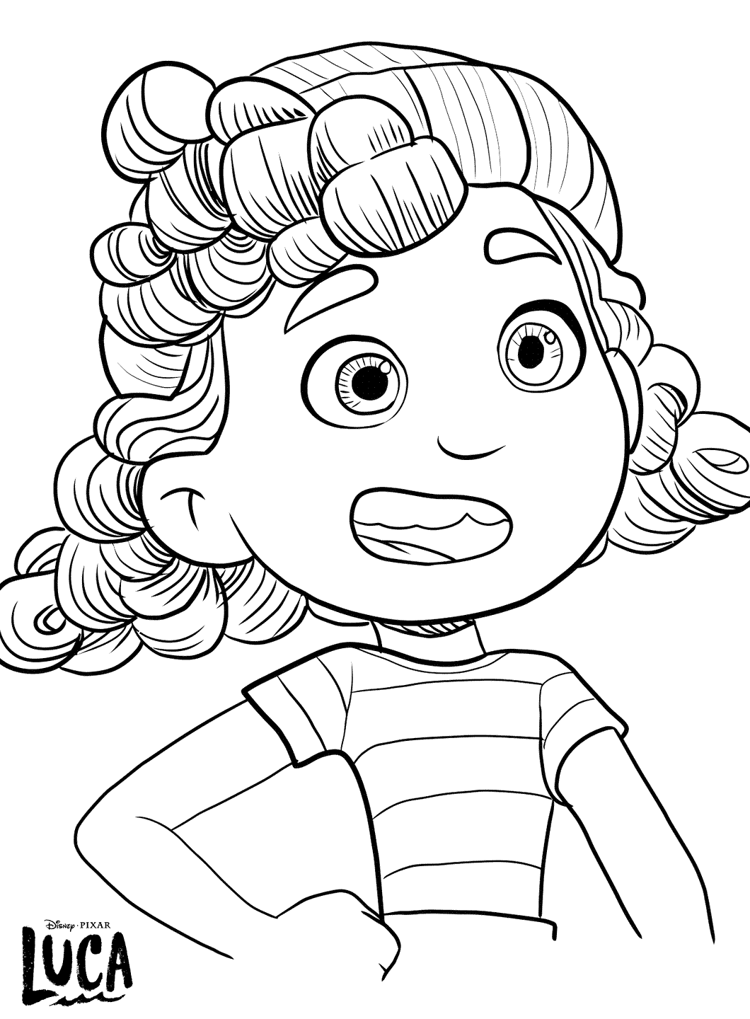 Giulia from Disney Luca coloring page