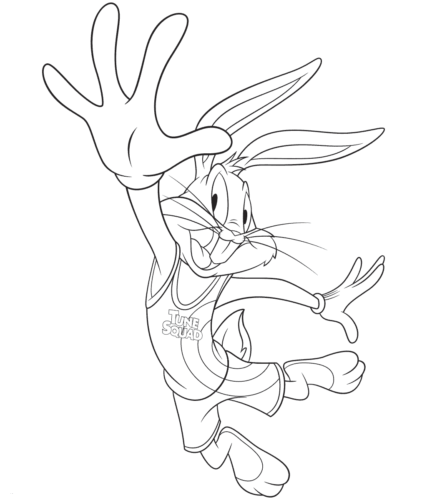Bugs Bunny from Space Jam 2 Coloring Page