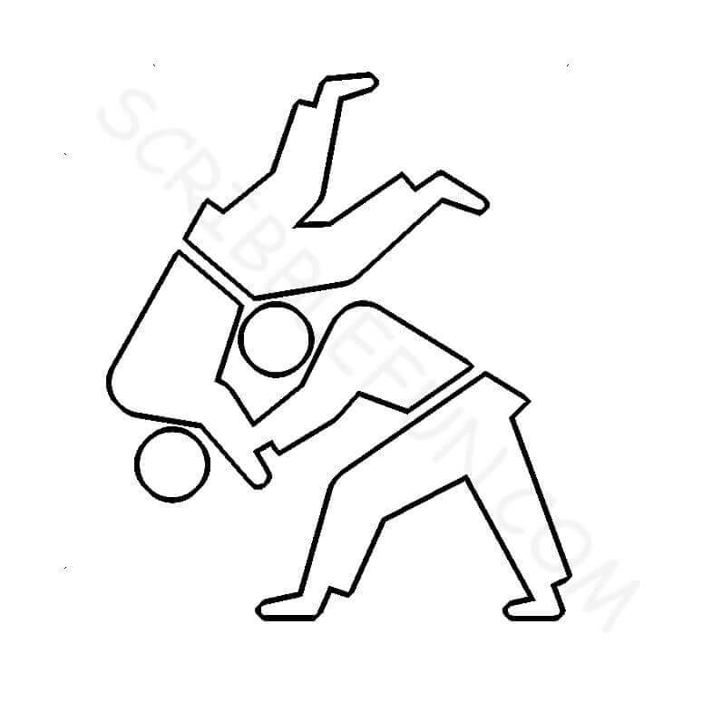 Judo Summer Olympics coloring page