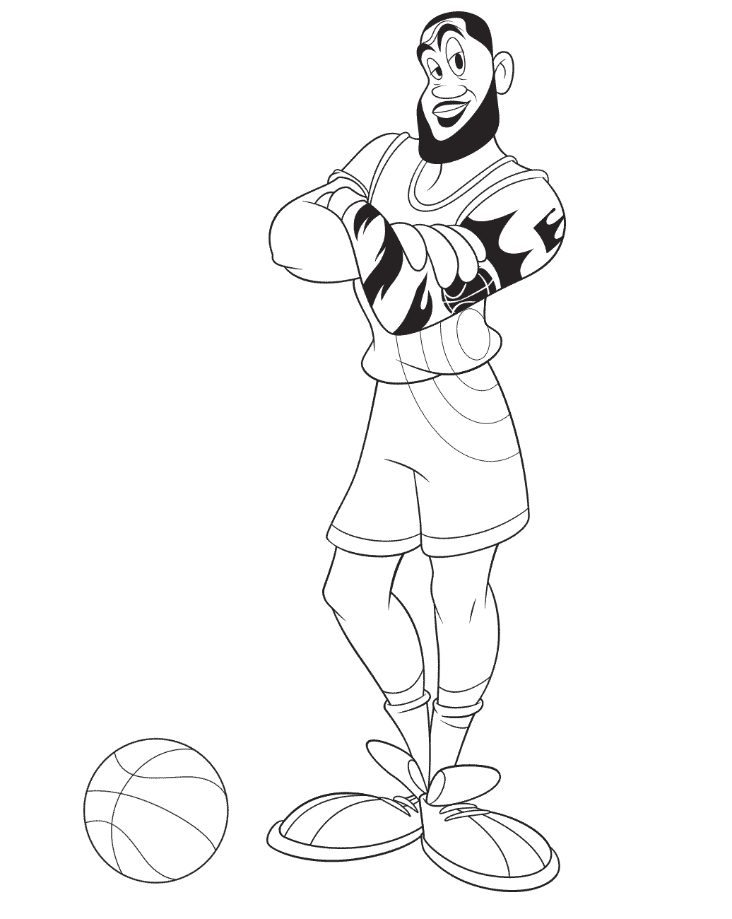 LeBron James Coloring Page From Space Jam A New Legacy