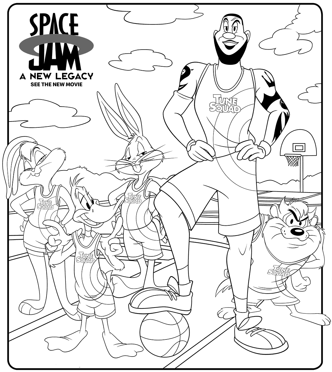 Free Printable Space Jam A New Legacy Coloring Pages