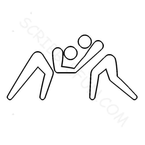 Summer Olympic 2021 Coloring Pages Wrestling