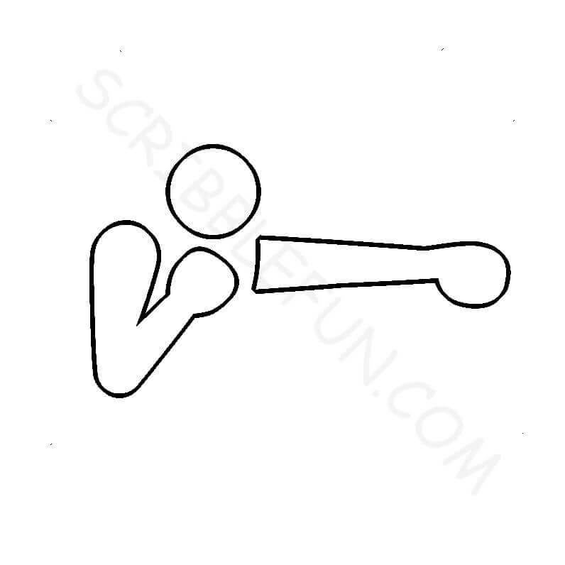 Summer Olympic Coloring Page Boxing