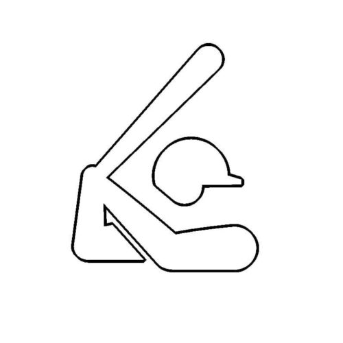 Summer Olympic Colouring Page Baseball