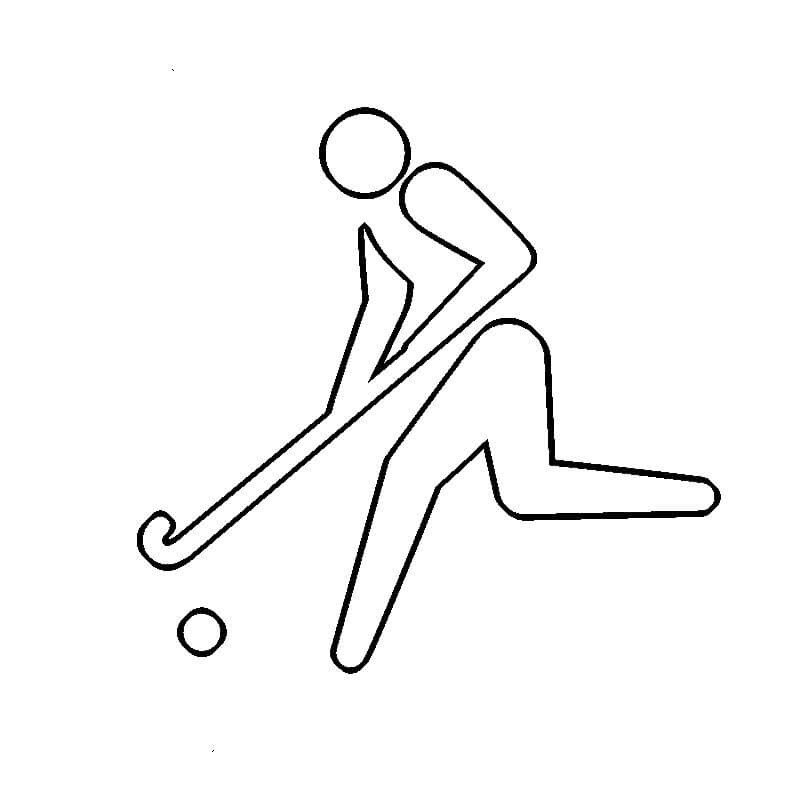 Summer Olympics Coloring Page Field Hockey