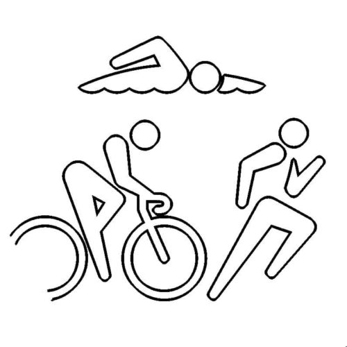 Tokyo Summer Olympic Coloring Pages Triathlon