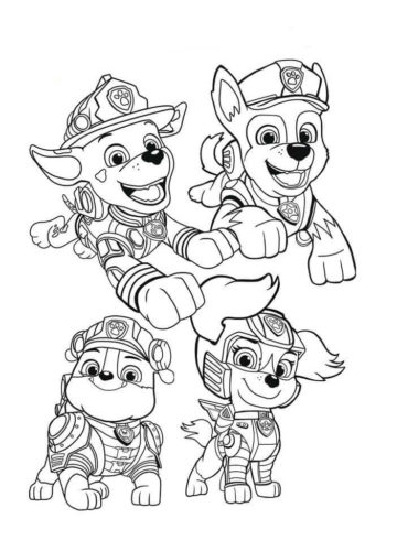 Paw Patrol the movie coloring pages