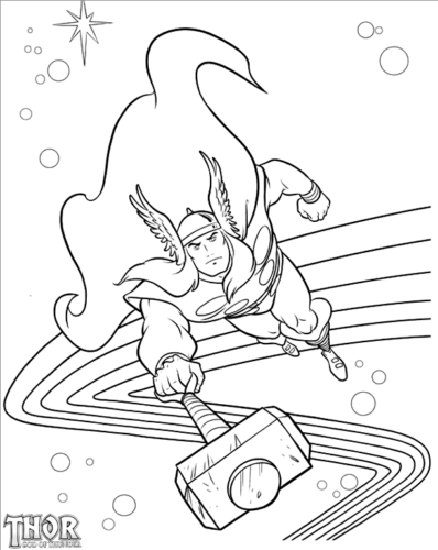 Thor coloring pages printable