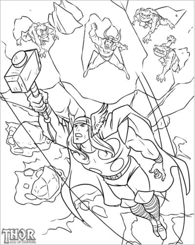 Thor coloring pages to print
