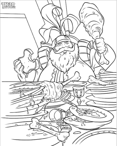 Volstagg from Thor coloring page
