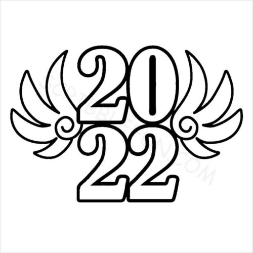 2020 new year coloring page