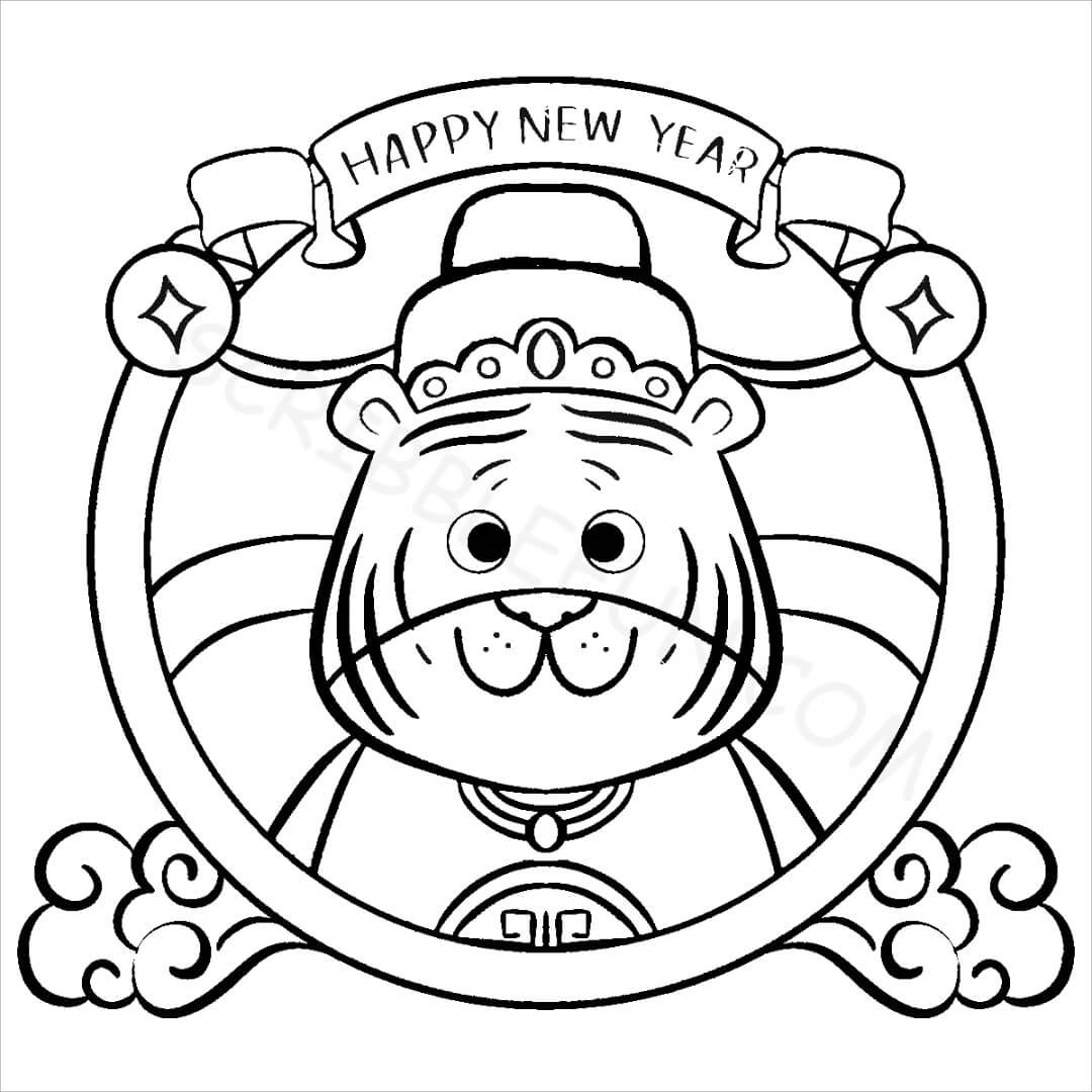 Chinese new year 2022 coloring pages