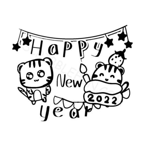 Tigers wishing happy new year