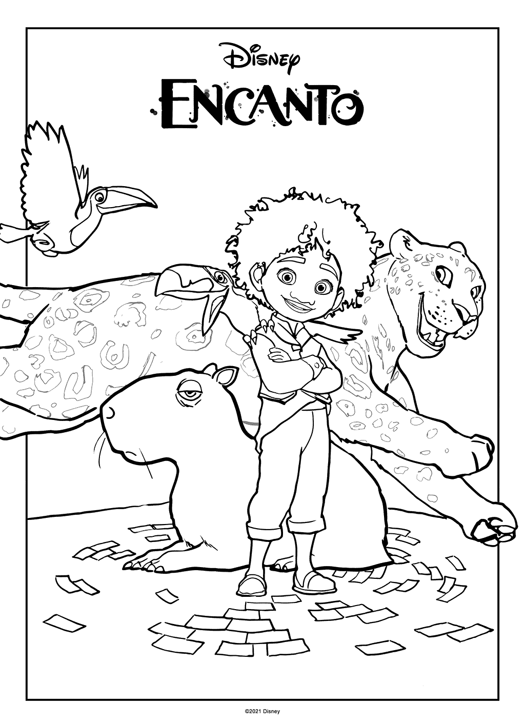 Antonio from Encanto coloring page
