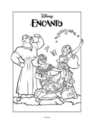 Encanto coloring sheets animals