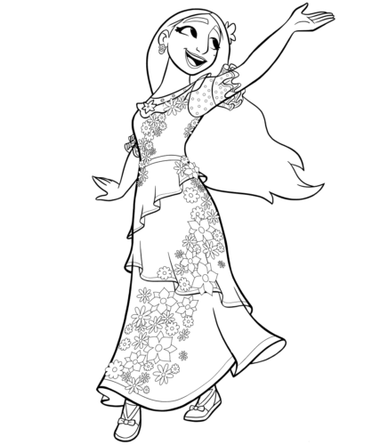 Isabela coloring page Encanto