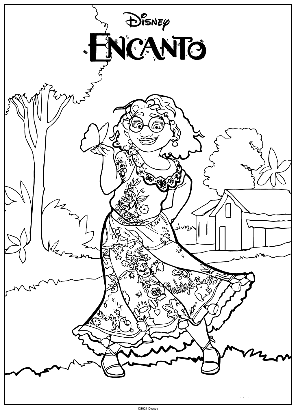 Mirabel from Encanto coloring page