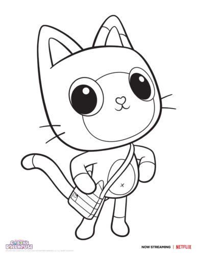 Pandy Paws Gabbys Dollhouse coloring page
