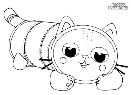 Pillow Cat coloring pages Gabbys Dollhouse