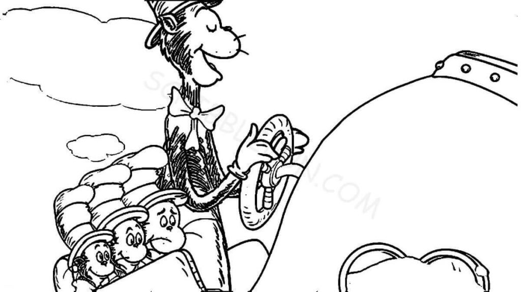 17 Free Printable Cat In The Hat Coloring Pages