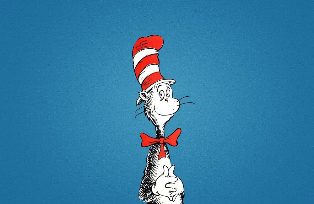 Cat in the hat coloring pages for kids