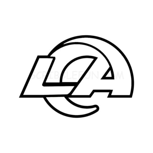 LA Rams logo coloring page