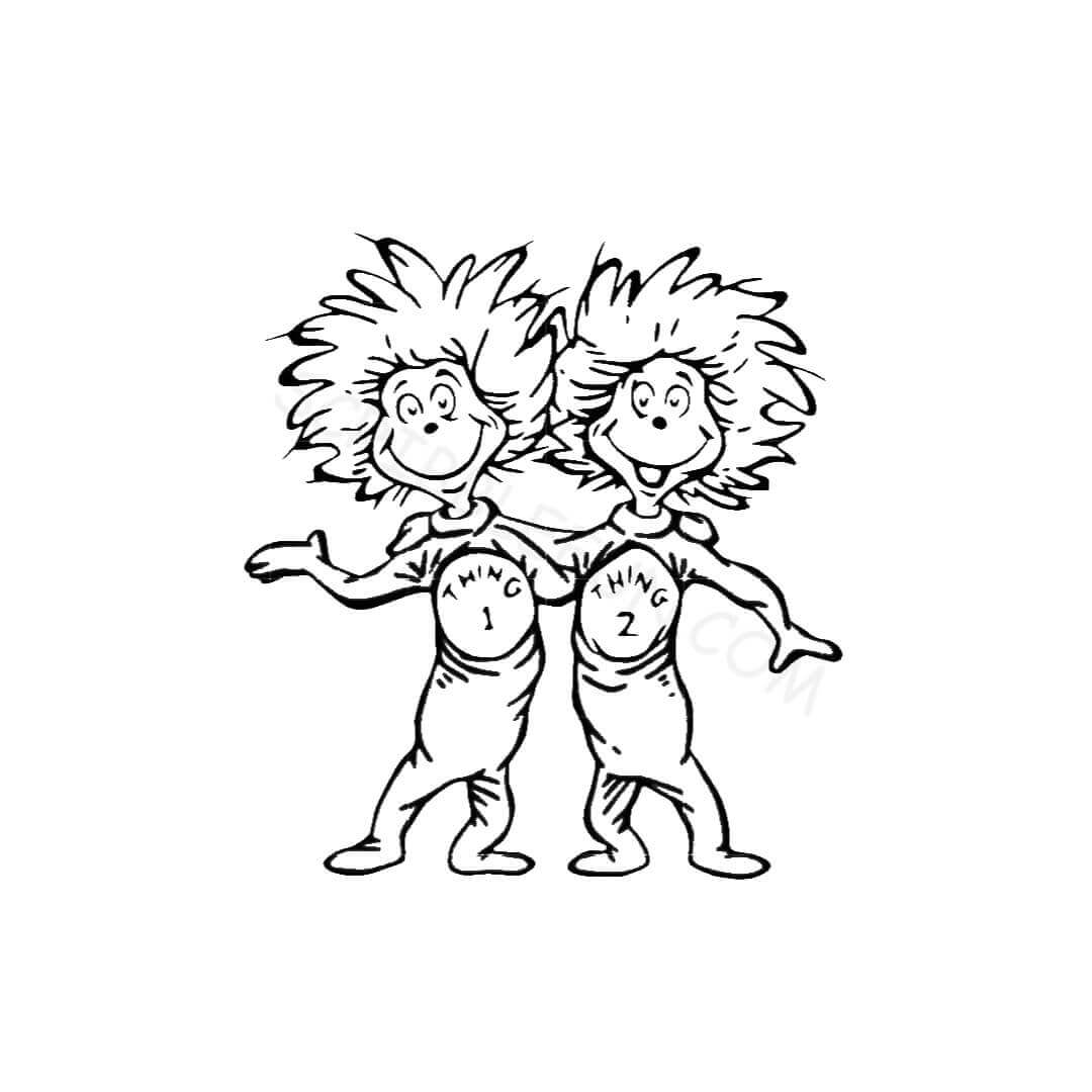 Thing 1 Thing 2 coloring page
