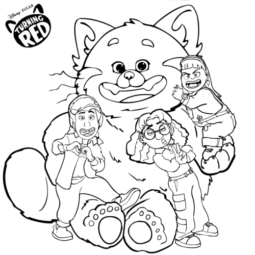 color red coloring pages