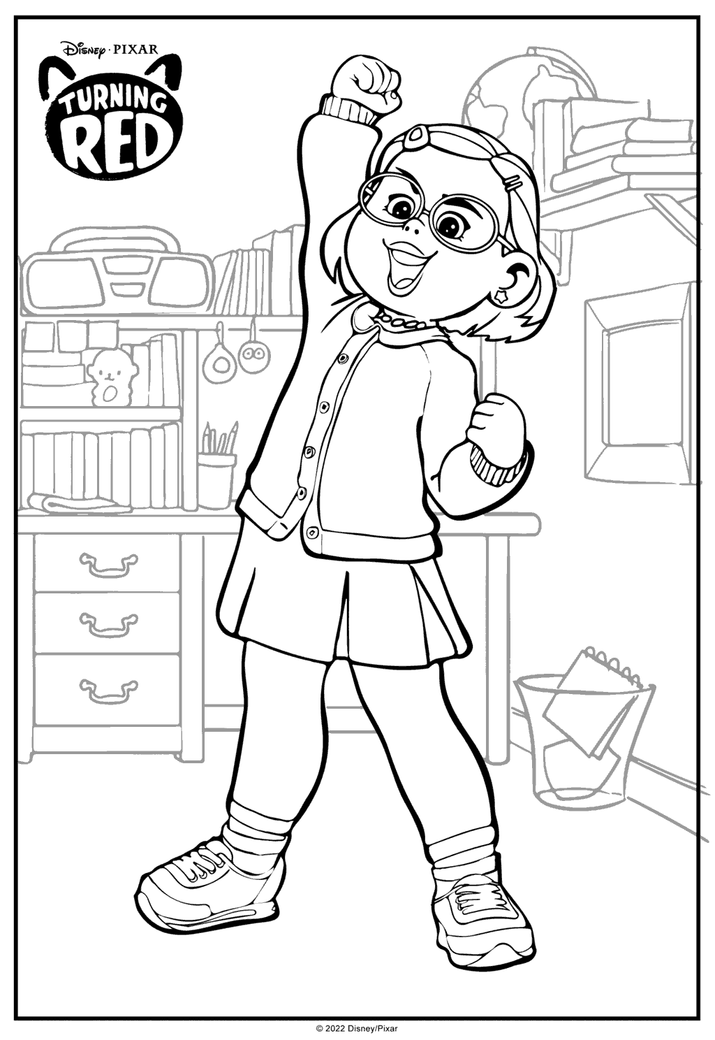 Mei Lee from Turning Red coloring page