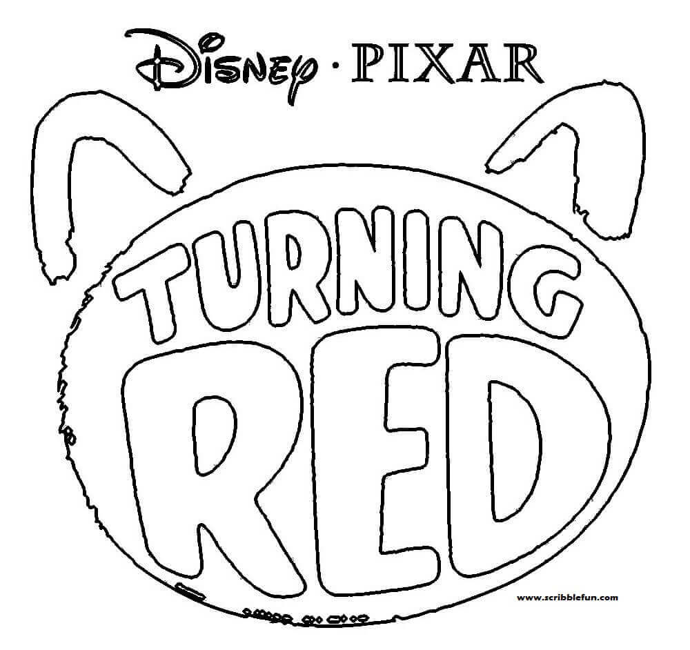 Turning Red Logo coloring page
